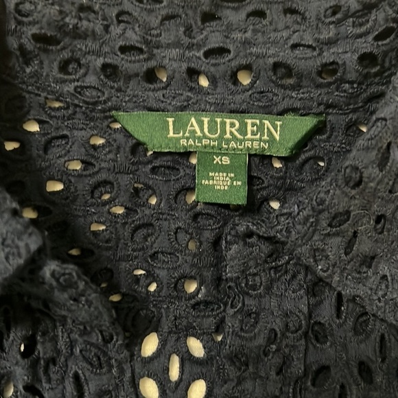 Lauren by Ralph Lauren sleeveless eyelet  button up - Picture 7 of 11